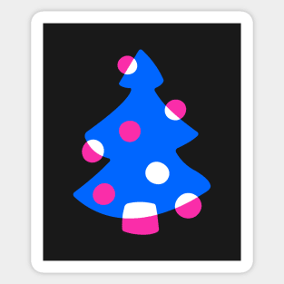 Blue Christmas Tree Sticker